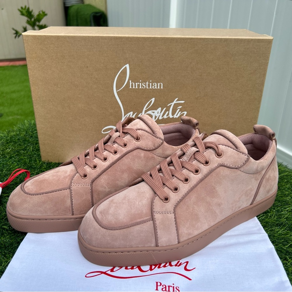 CHRISTIAN LOUBOUTIN RANTULOW ORLATO SNEAKERS BLUSH PINK/BEIGE SZ 43/10 NEW 2025
